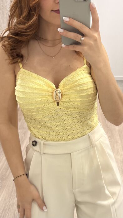 BODY MARIANA - AMARELO MANTEIGA