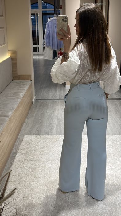 CALÇA ESTRUTURADA - AZUL