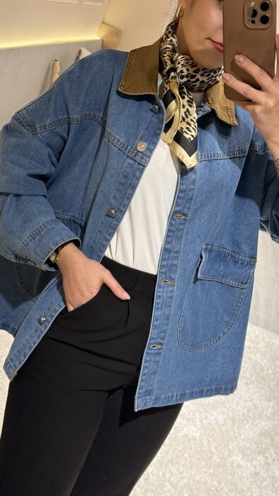 CASACO JEANS OVERSIZE