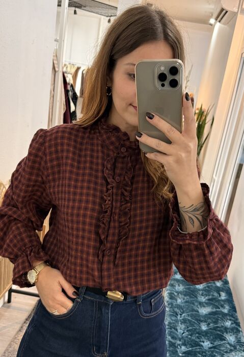 CAMISA CHARLOTTE - BORDEAUX
