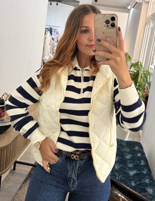 COLETE ACOLCHOADO - OFF WHITE