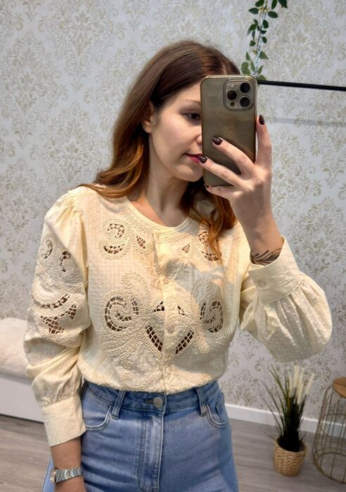 CAMISA BORDADO AMARELO