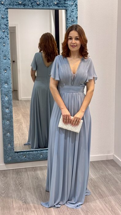 VESTIDO GRACE - AZUL DUSTY