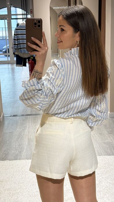 CALÇÕES TWEED - OFF WHITE