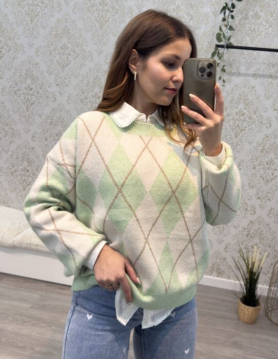 CAMISOLA ARGYL VERDE