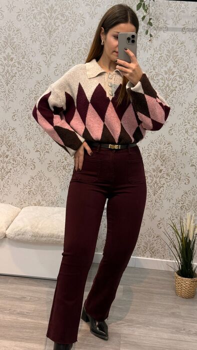 CALÇA CLEO - BORDEAUX