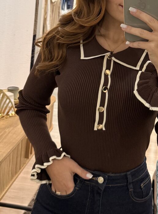 CAMISOLA JULIETA - CASTANHO