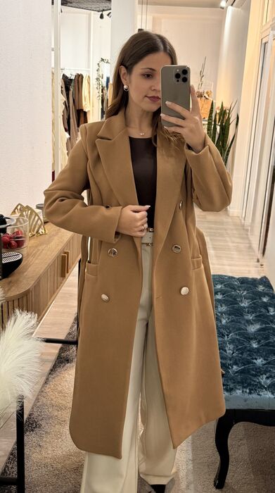 SOBRETUDO MOCHA MOUSSE ELEGANCE