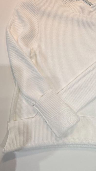 CAMISOLA PÊLO POR DENTRO CANELADA - BRANCO