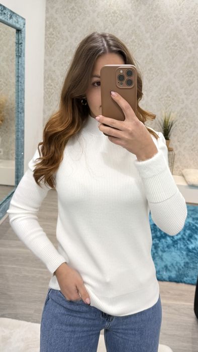 CAMISOLA PÊLO POR DENTRO CANELADA - BRANCO