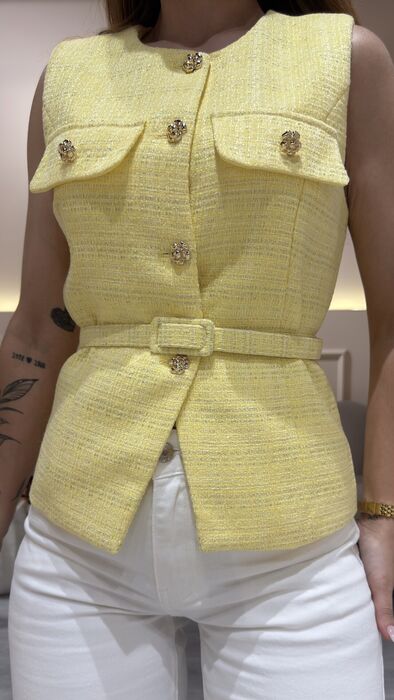 COLETE TWEED - AMARELO
