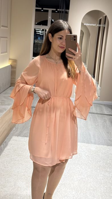 VESTIDO FLUÍDO - SALMÃO CLARO
