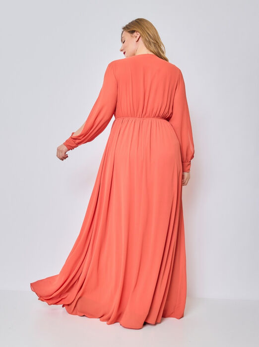 VESTIDO ROSANA QUEEN SIZE - TERRACOTA
