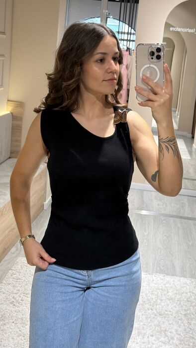 TOP CASSANDRA - PRETO