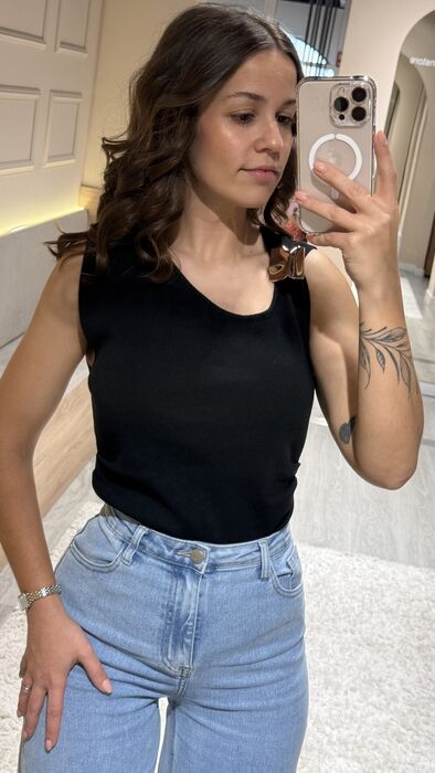 TOP CASSANDRA - PRETO