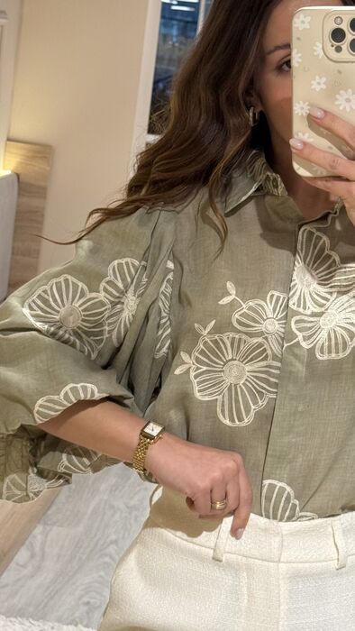 CAMISA AURORA - VERDE OLIVA