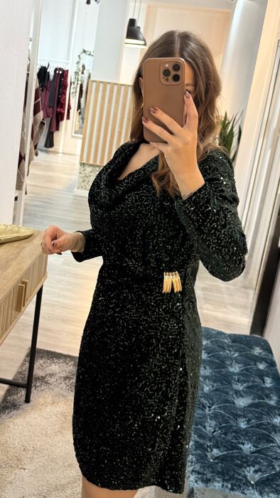 VESTIDO GLAMOUR - VERDE ESMERALDA
