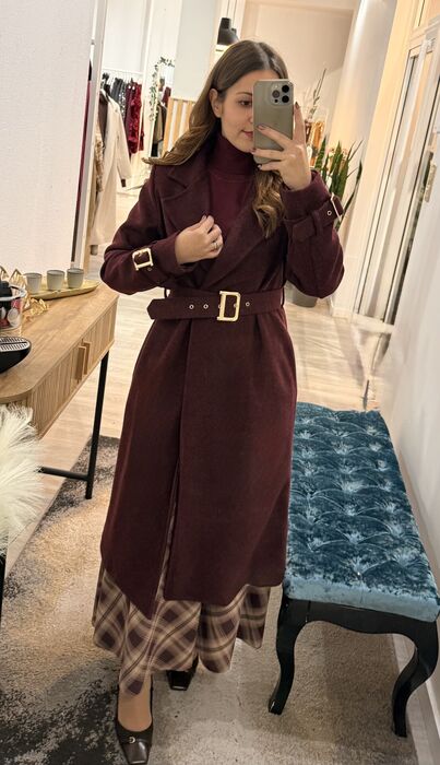 SOBRETUDO CLASSIC WOOL - BORDEAUX