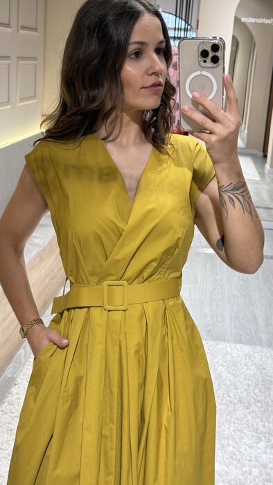 VESTIDO JULIETA  - AMARELO MOSTARDA