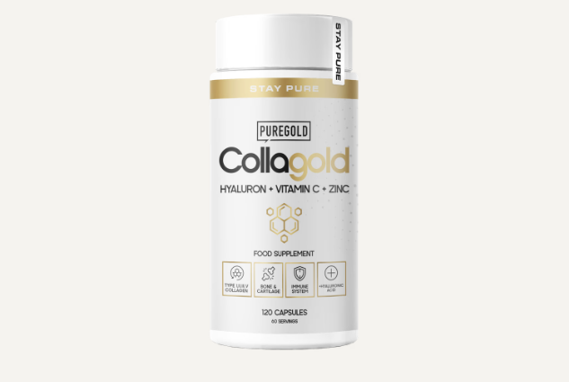 Collagold 120 Caps  - Colágeno hidrolisado Bovina e Marinho, vitamina C, Ácido Hialurônico e Zinco. 0