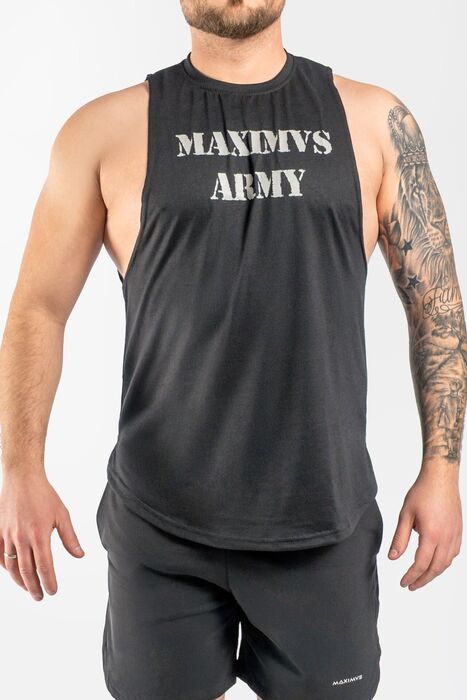Drop Arm Tank Top - Black