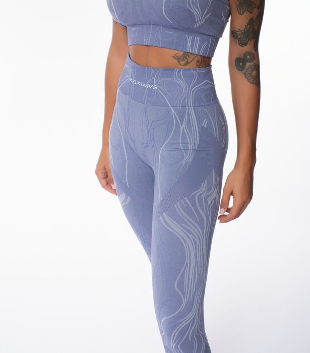 Legging de Cintura Média Fusion (Seamless) - Blue