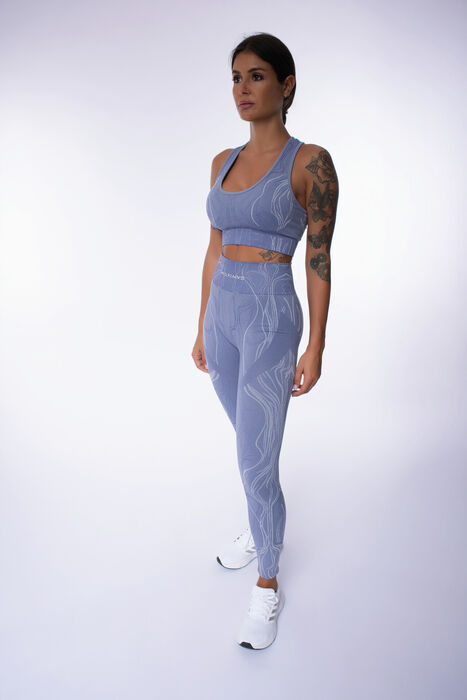 Legging de Cintura Média Fusion (Seamless) - Blue