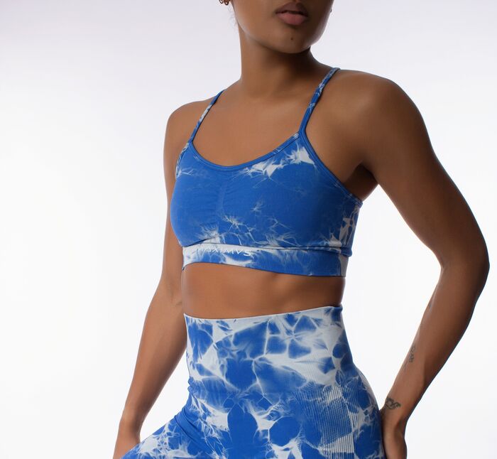 Bra-Soutien de Desporto Tie Dyed SH (Seamless)- Blue/White