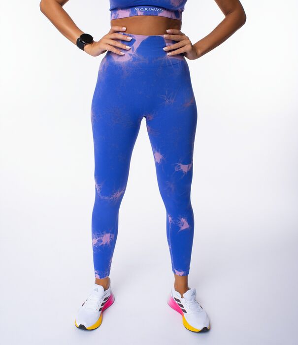 Legging de Cintura Alta Tie Dyed (Seamless) - Lilac/Pink