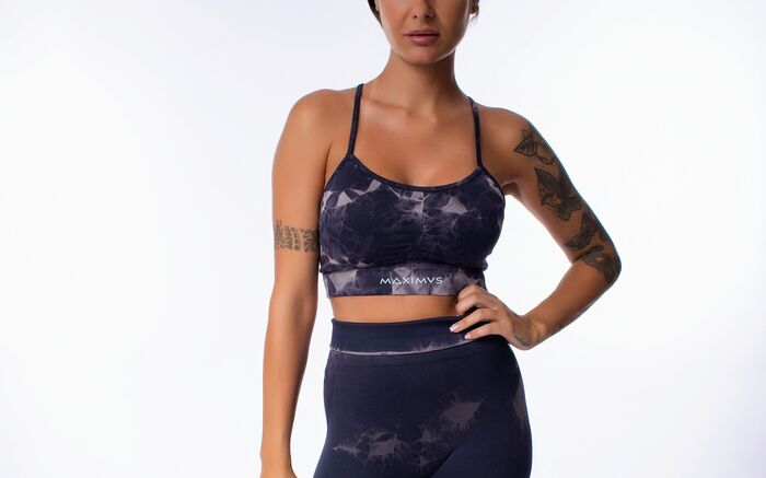 Bra-Soutien de Desporto  Tie Dyed LG (Seamless) - Black/Gray