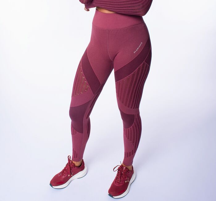 Legging de Cintura Média Vibe (Seamless) - Bordeaux
