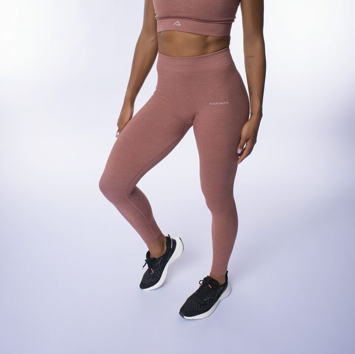 Legging de Cintura Média Yasmine SD (Seamless) - Brown/White
