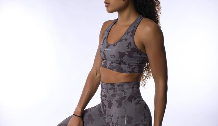 Bra-Soutien de Desporto Camo (Seamless) - Military Black