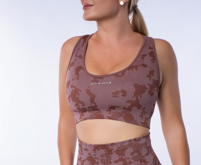 Bra-Soutien de Desporto Camo (Seamless) - Military Brown