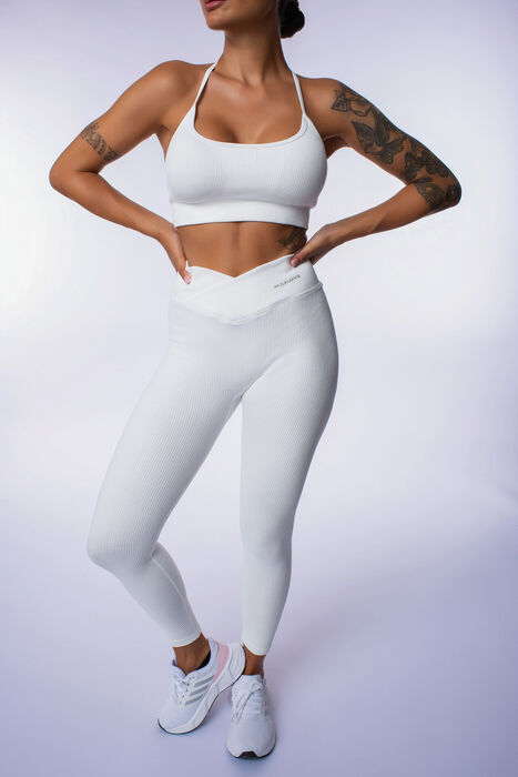 Legging de Cintura Média Sculpt (Seamless)  - White