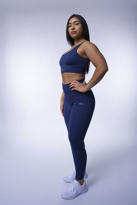 Crop Top XFitness (Seamless) - Navy Blue