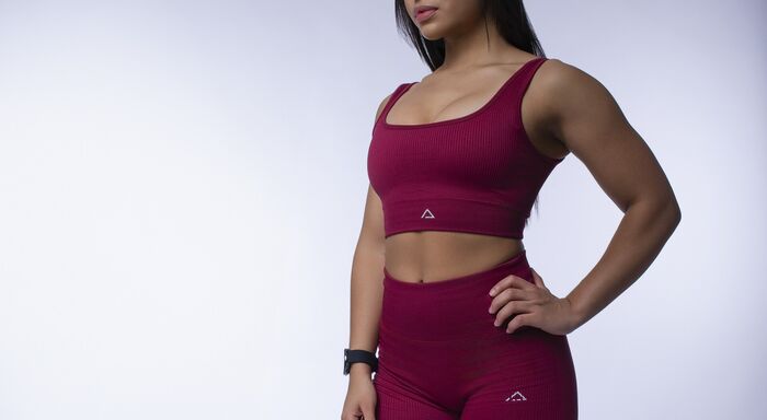 Crop Top XFitness (Seamless) - Bordeaux