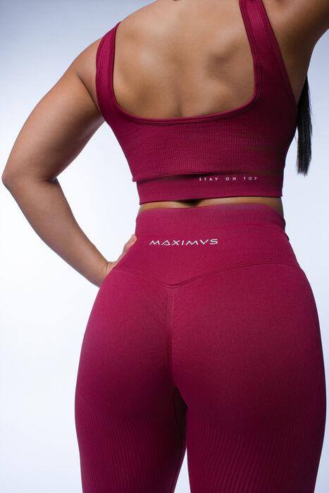 Crop Top XFitness (Seamless) - Bordeaux