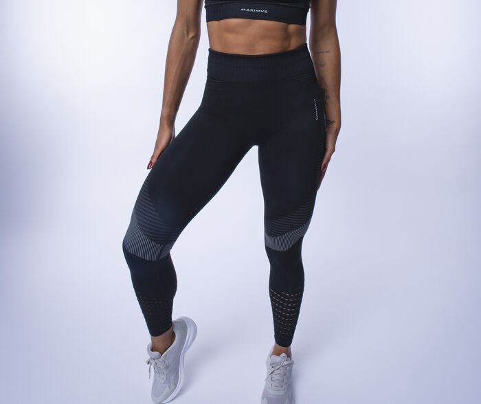 Legging Paris de Cintura Média (Seamless) - Black