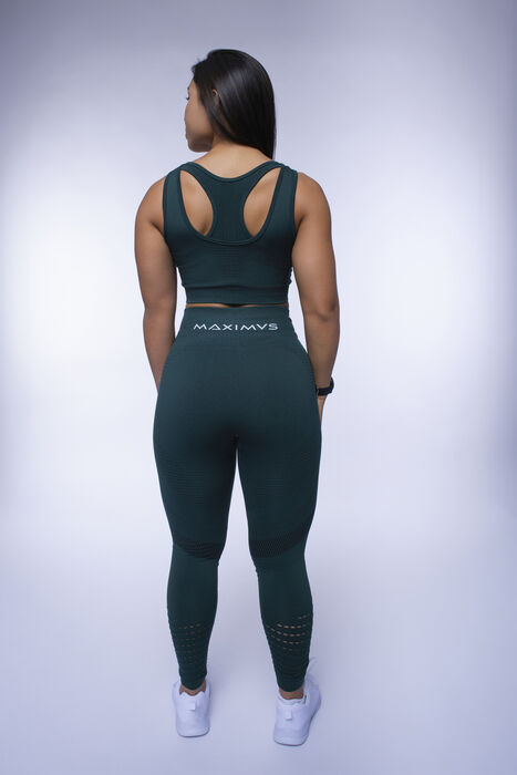 Legging Paris de Cintura Média (Seamless) - Forest Green