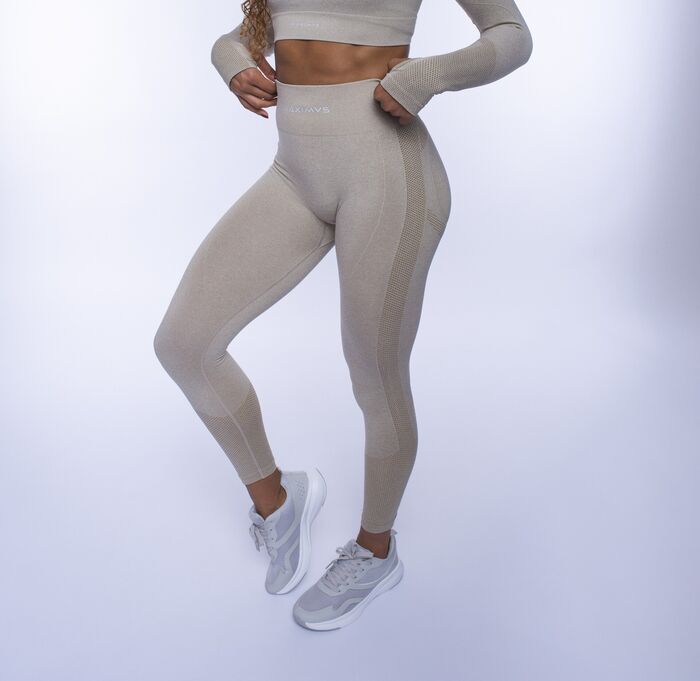 Legging de Cintura Média Grace (Seamless) - Sand