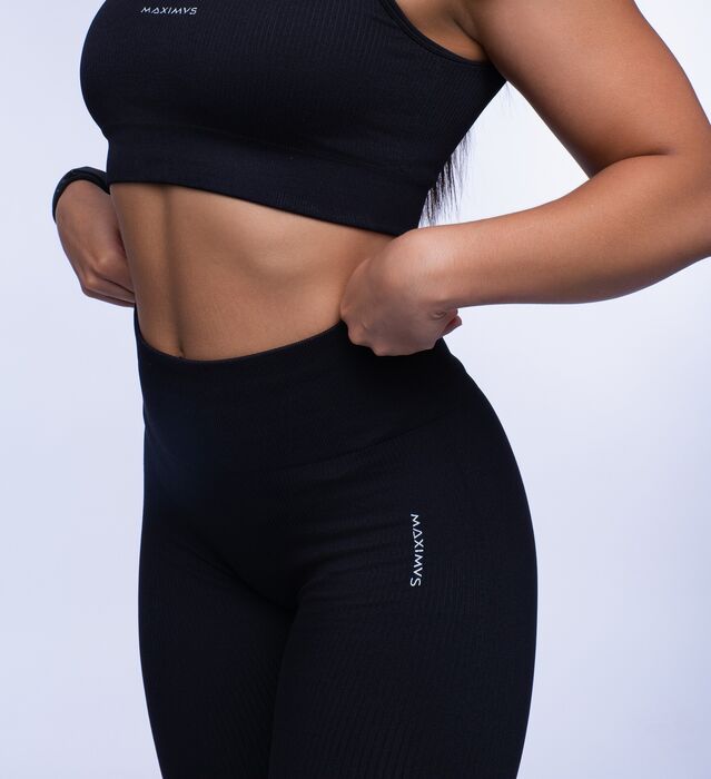 Legging de Cintura Média Essential (Seamless)  - Black
