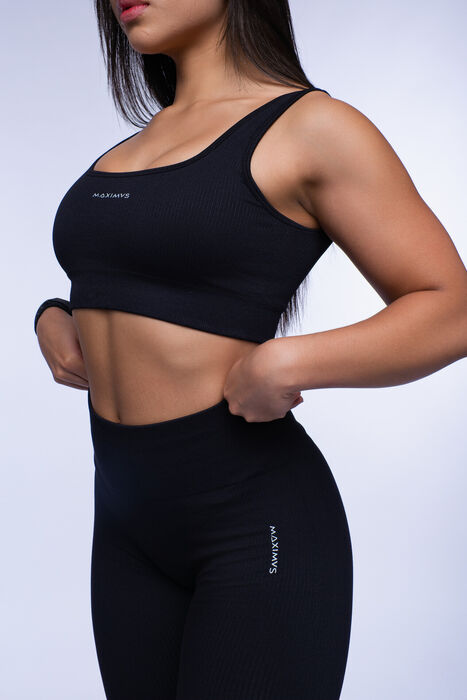 Bra-Soutien de Desporto Essential (Seamless) - Black