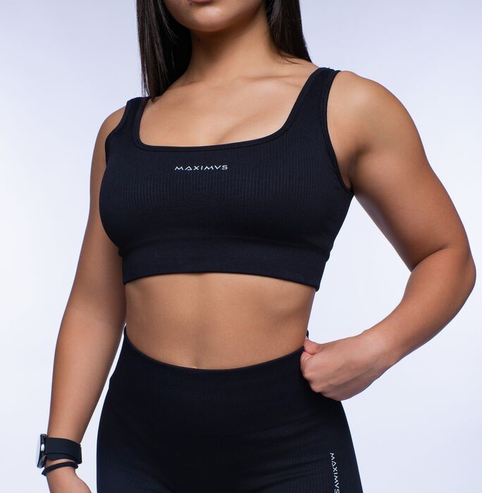 Bra-Soutien de Desporto Essential (Seamless) - Black