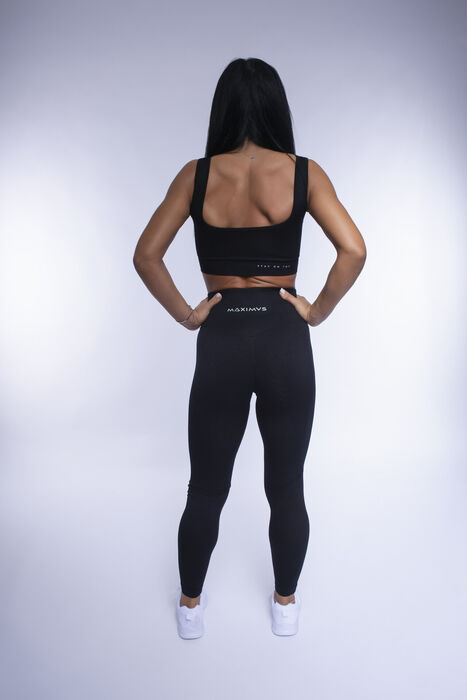 Crop Top XFitness (Seamless) - Black