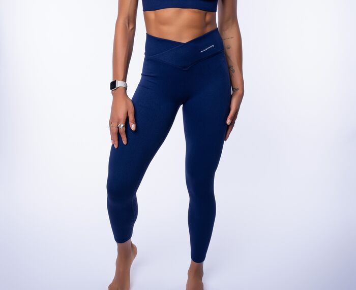 Legging de Cintura Média Sculpt (Seamless)  - Navy Blue