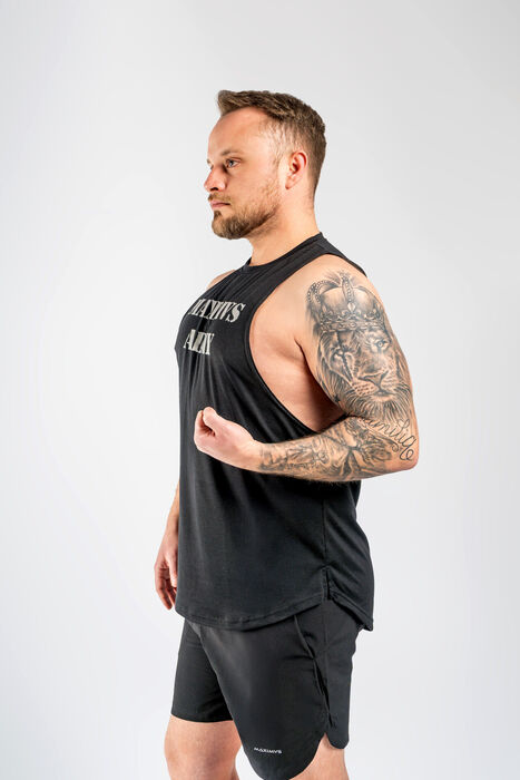 Drop Arm Tank Top - Black