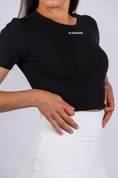 Capri Crop Tee - Black