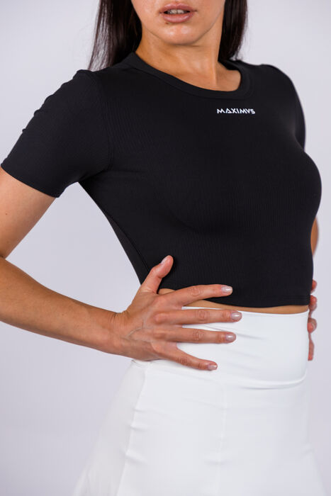 Capri Crop Tee - Black