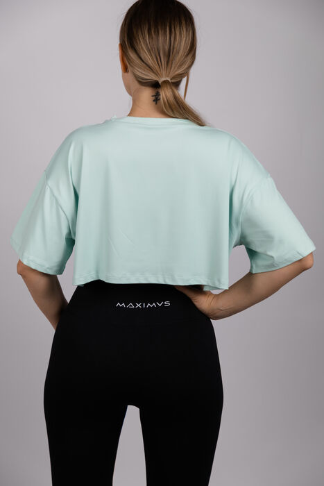 Brenda Crop Top - Cyan